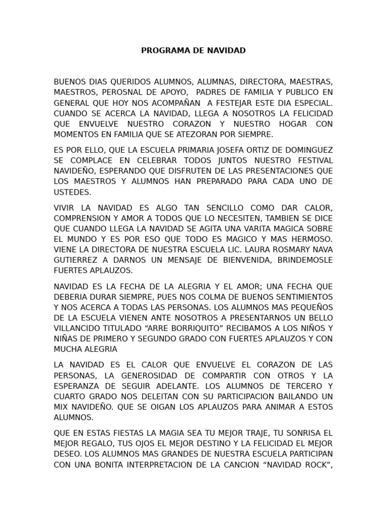 Programa Navideño Jod | PDF | Navidad