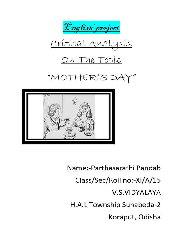 Eng Project Class XI | PDF | Self Concept | Mother