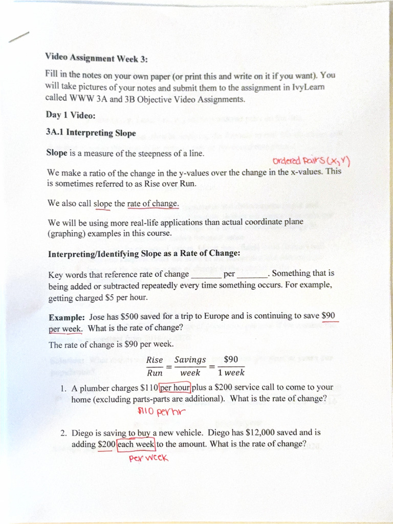 Video Assignment Week 3 | PDF