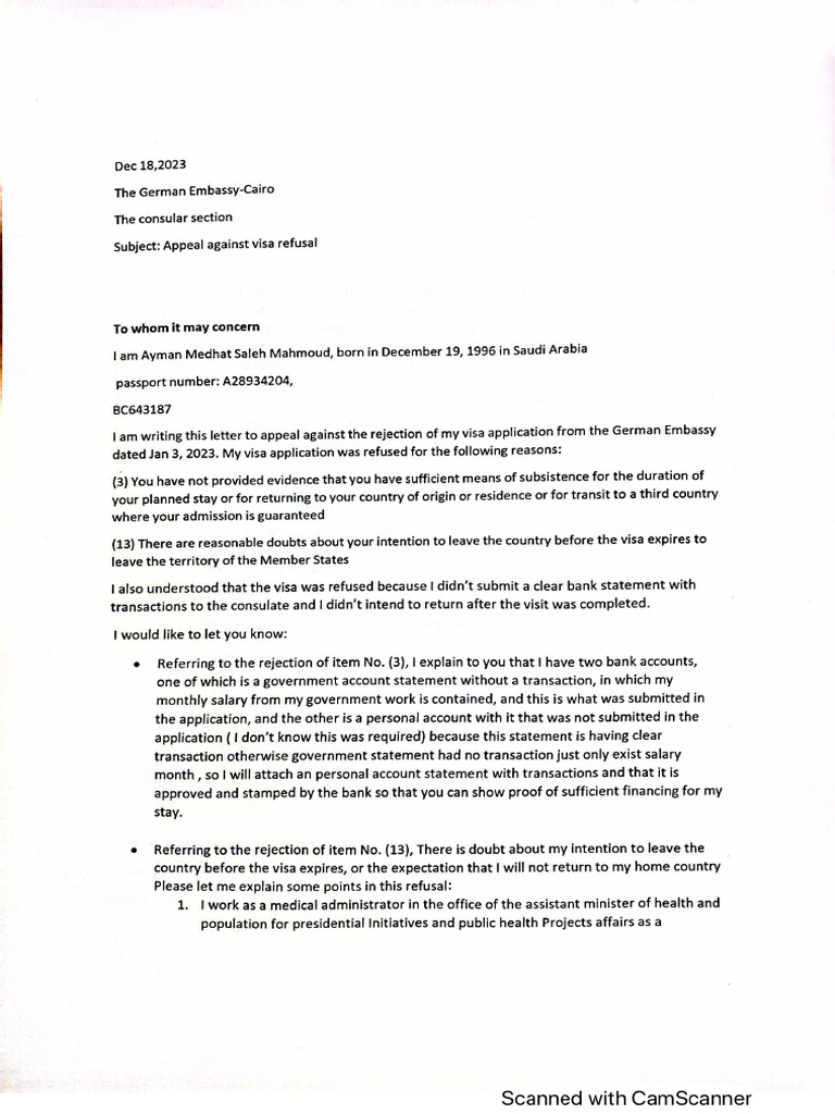 Appeal Against Visa Refusal | PDF