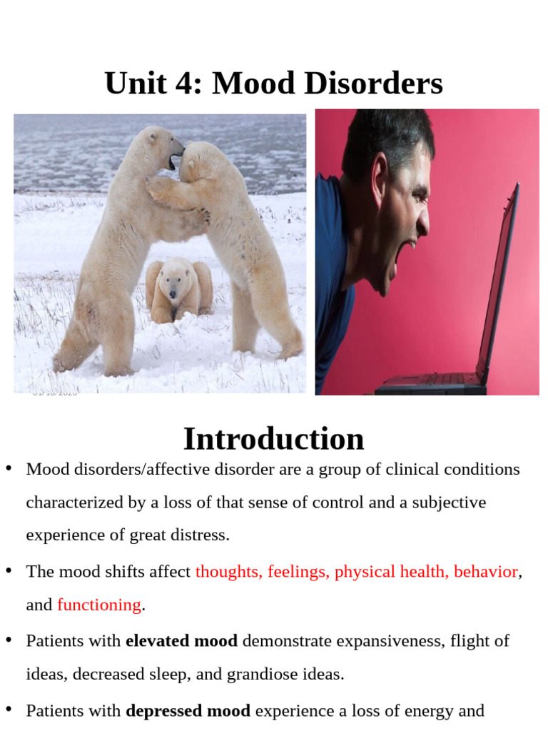 Understanding Mood Disorders Overview | PDF | Mania | Major Depressive ...