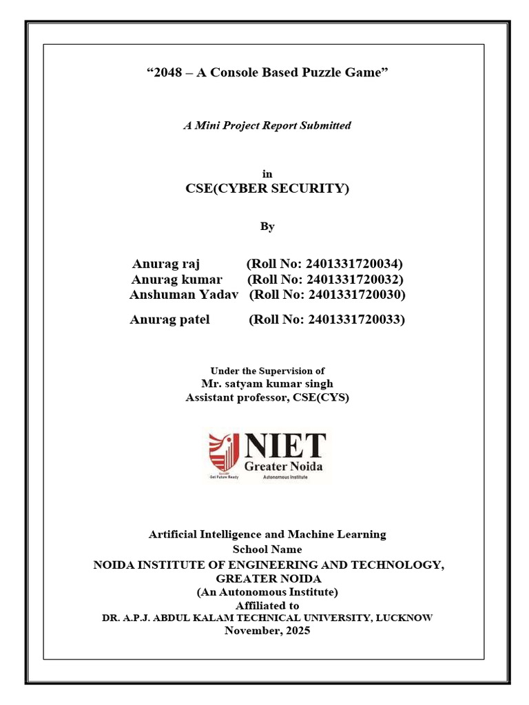 ESD Project Report.anurag Raj | PDF | C++ | Computer Programming