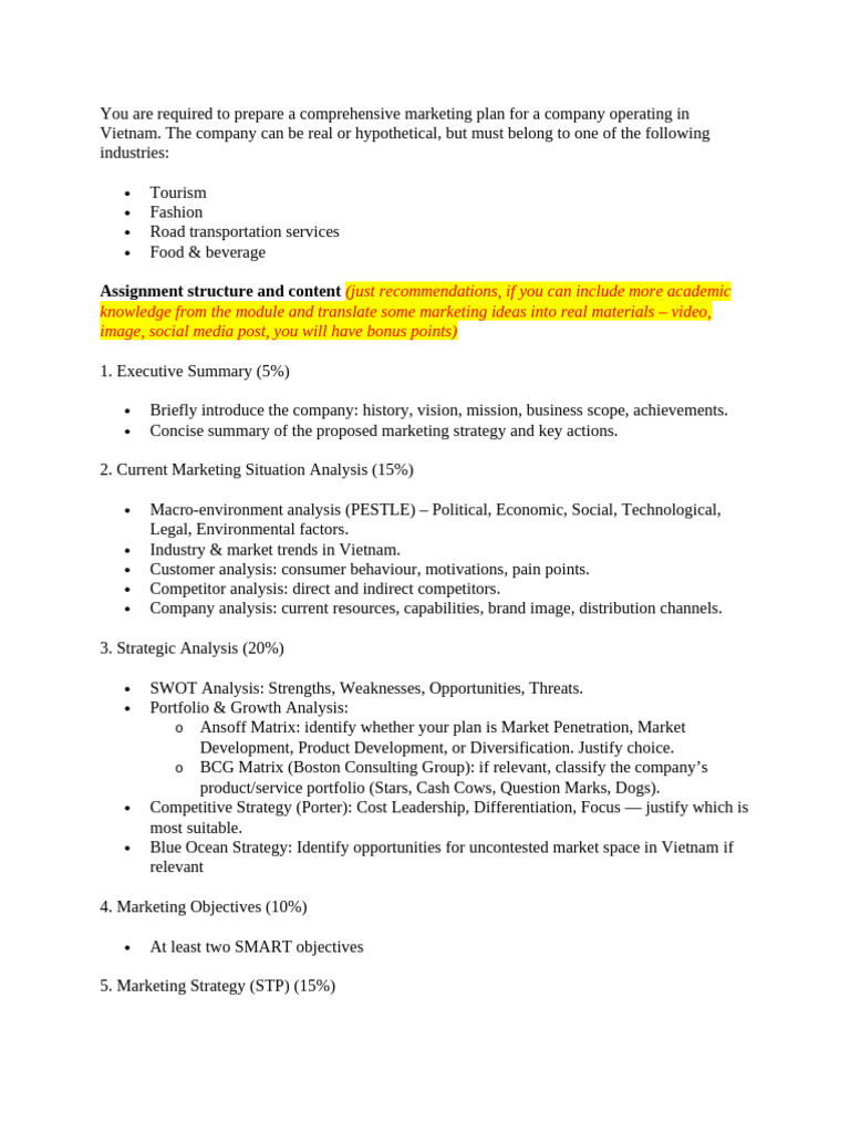 Assignment Brief E | PDF | Marketing | Marketing Strategy