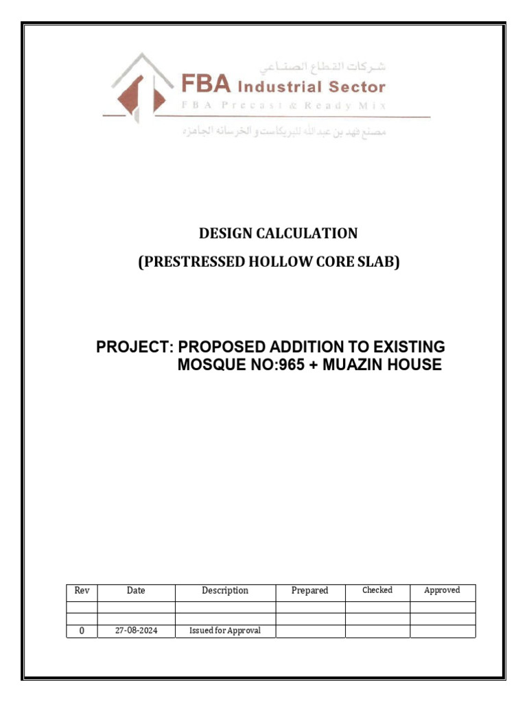 Prestressed Hollow Core Slab Design | PDF | Prestressed Concrete | Beam ...