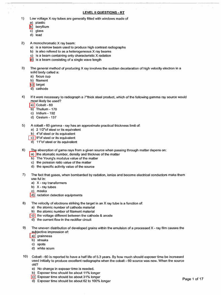 QM04 RT Level II Question | PDF
