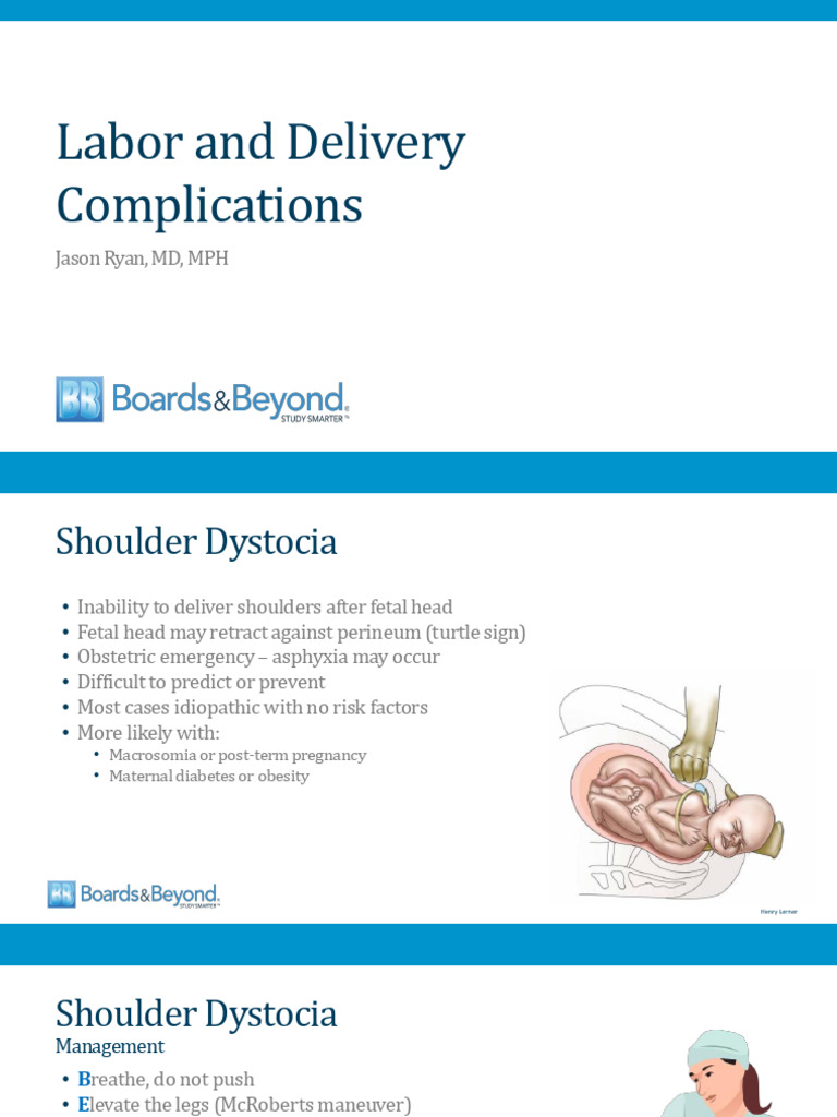 Labor and Delivery Complications Atf | PDF | Childbirth | Medical ...