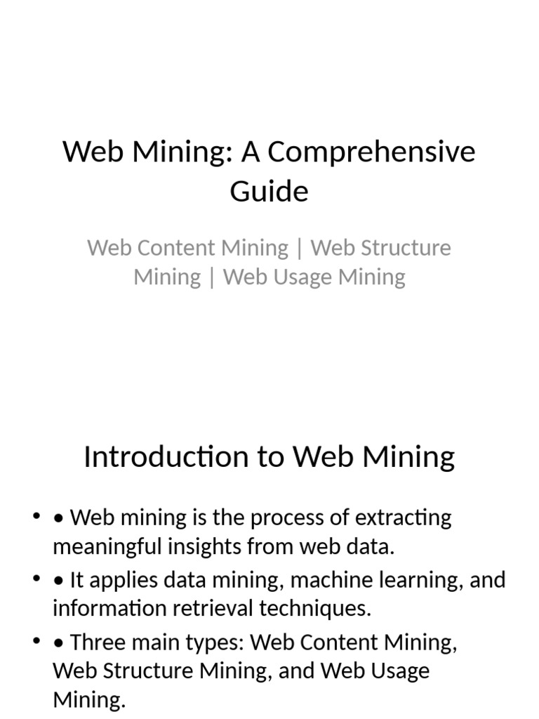 Understanding Web Mining Techniques | PDF | Internet & Web | World Wide Web