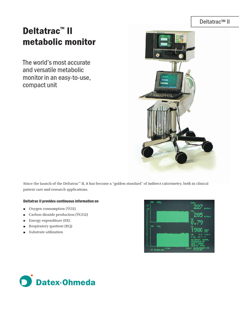 Deltatrac II Metabolic Monitor Overview | PDF