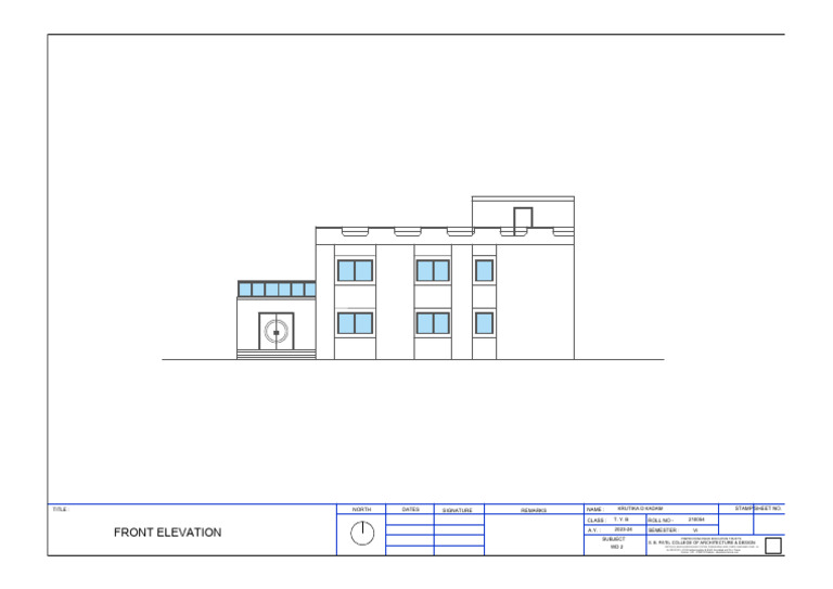Front Elevation Design Submission 2023 | PDF