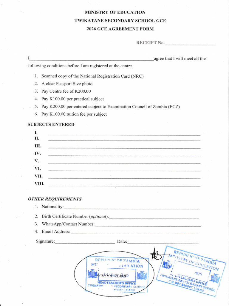 2026 GCE Registration Requirements | PDF