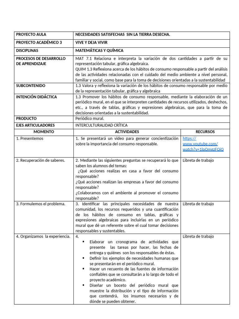Proyecto de Consumo Responsable y Sustentabilidad | PDF | Geometría ...