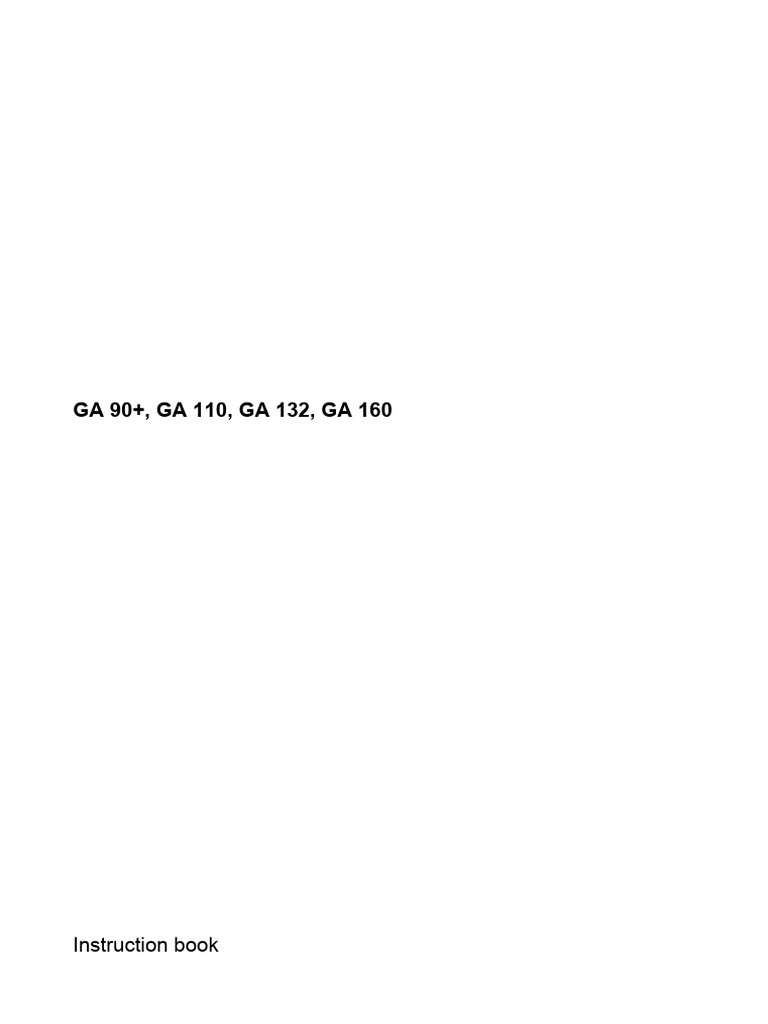 GA Series Compressor Instruction Manual | PDF | Valve | Mechanical ...