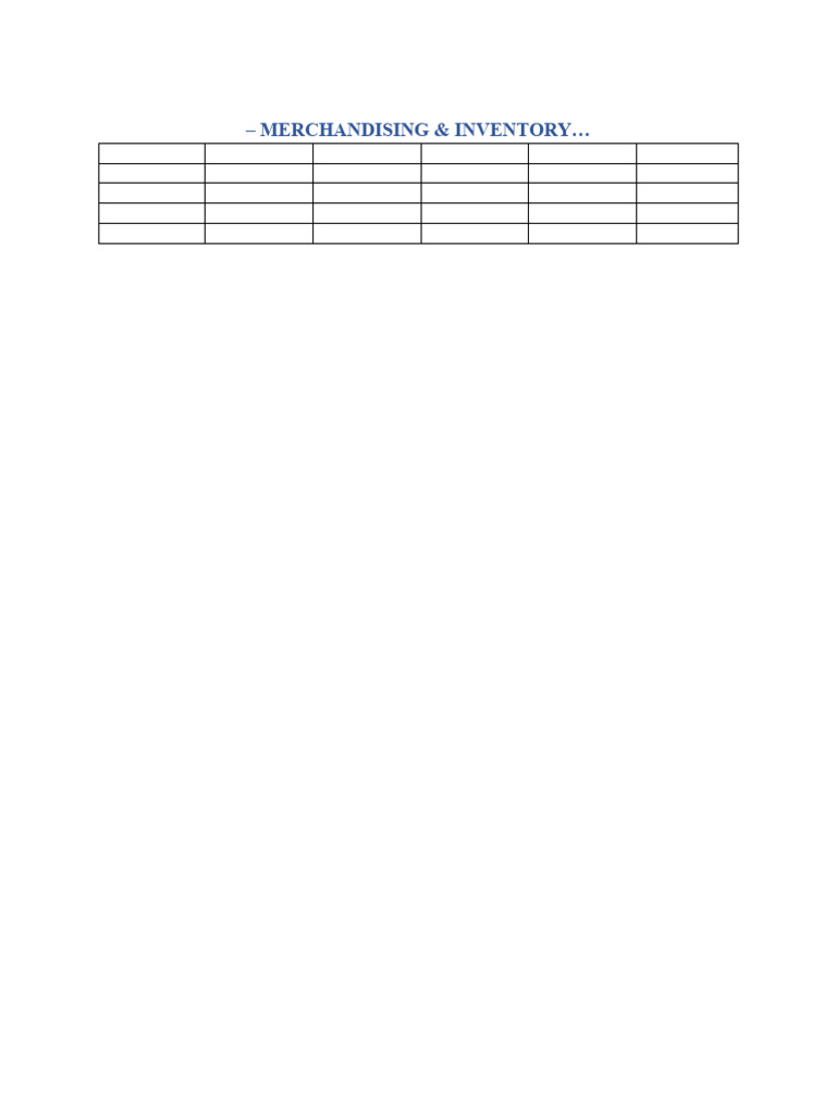 Merchandising and Inventory Concepts | PDF | Depreciation | Bonds (Finance)