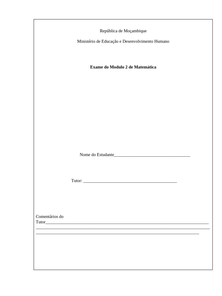Exame Modulo 2 | PDF