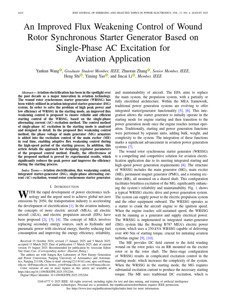 Improved Flux Weakening Control for WRSSG | PDF | Alternating Current ...