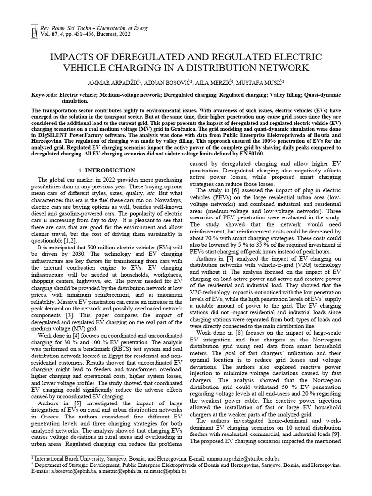 EV Charging Impact on Distribution Networks | PDF | Electric Vehicle ...