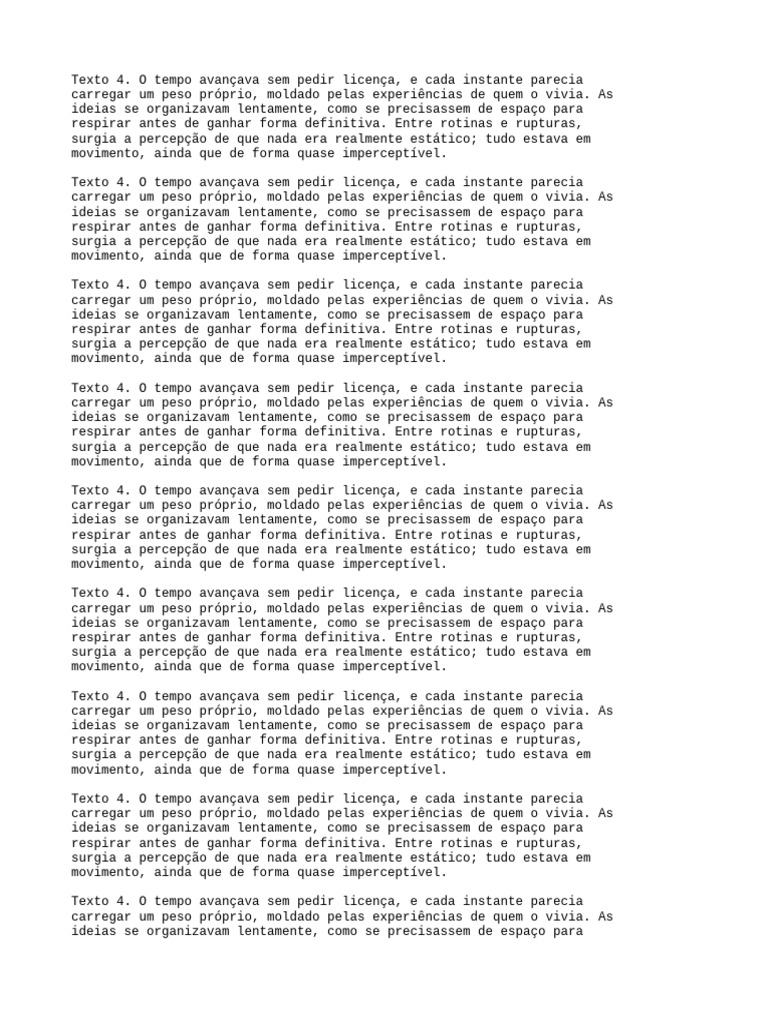 Reflexões sobre o Tempo e Mudança | PDF