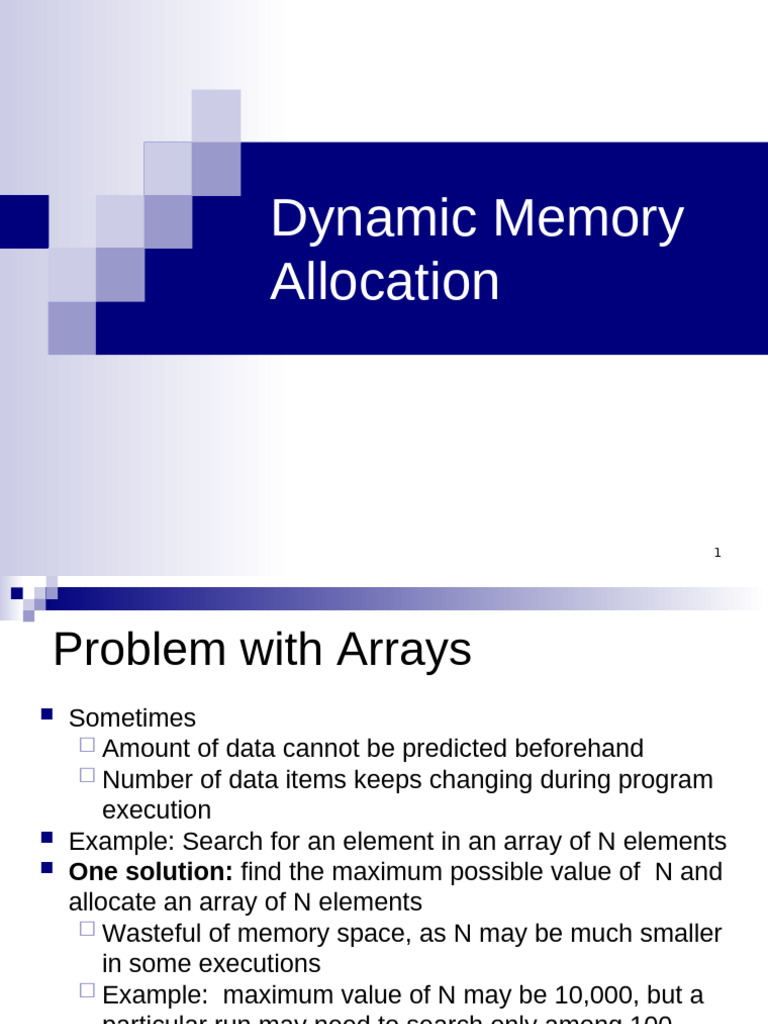 Dynamic Memory Allocation in C | PDF | Pointer (Computer Programming) | C++
