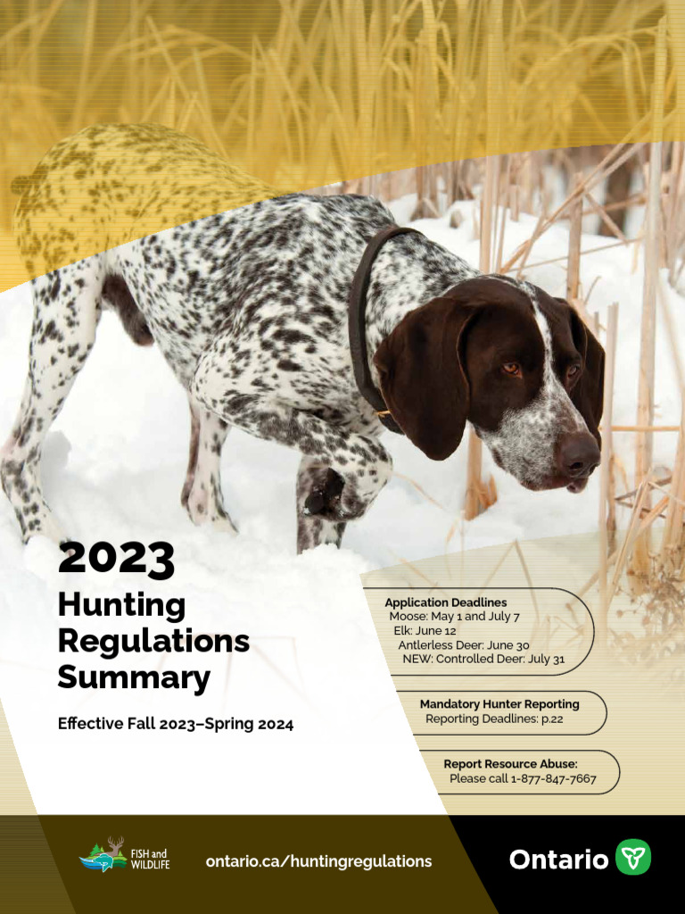 Ontario Hunting Regulations 2023-2024 | PDF | Hunting | Wildlife