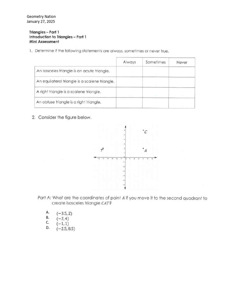 Geometry Nation Questions (1) | PDF