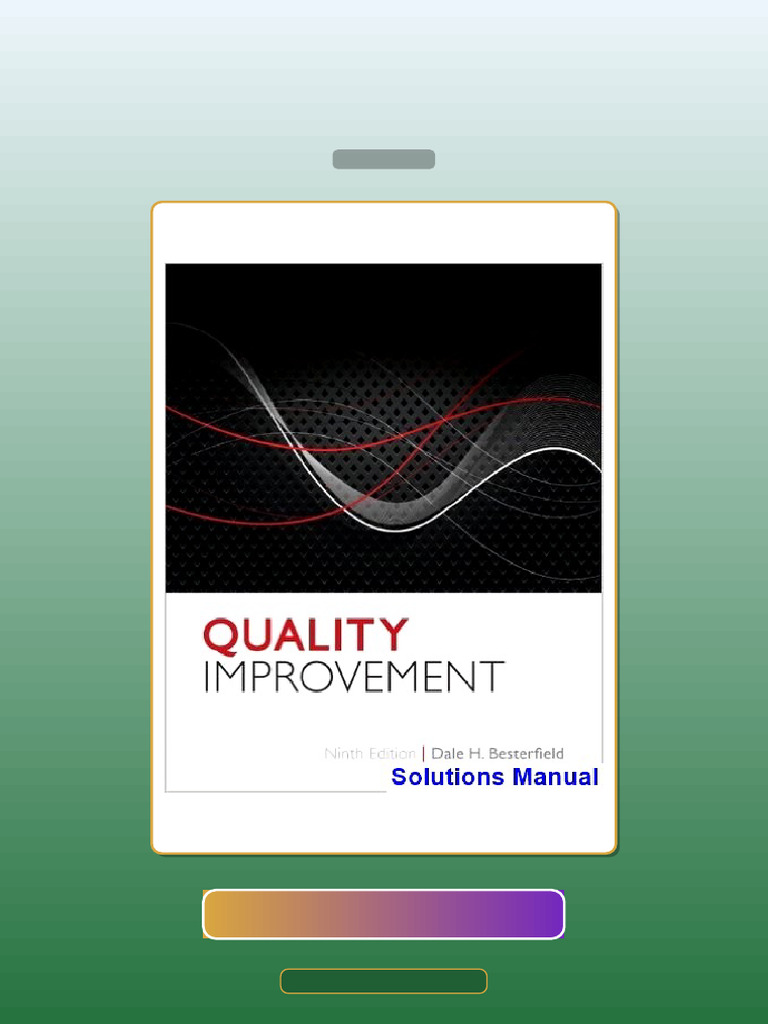 Test Bank for Quality Improvement 9th Edition Besterfield | PDF ...