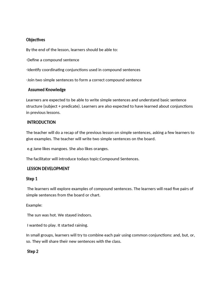 Understanding Compound Sentences | PDF