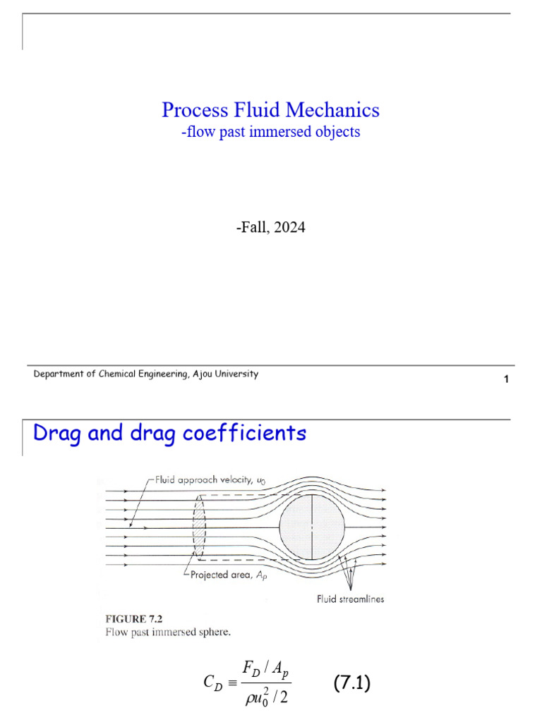 Fluid Mechanics in Chemical Engineering | PDF | Drag (Physics) | Liquids