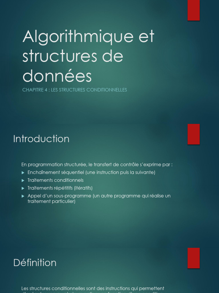 Structures conditionnelles en algorithmique | PDF | Structure de ...