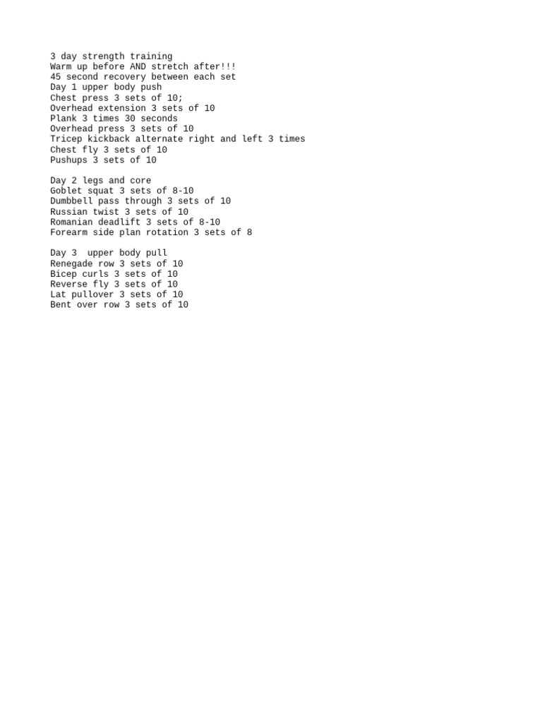 Workout | PDF