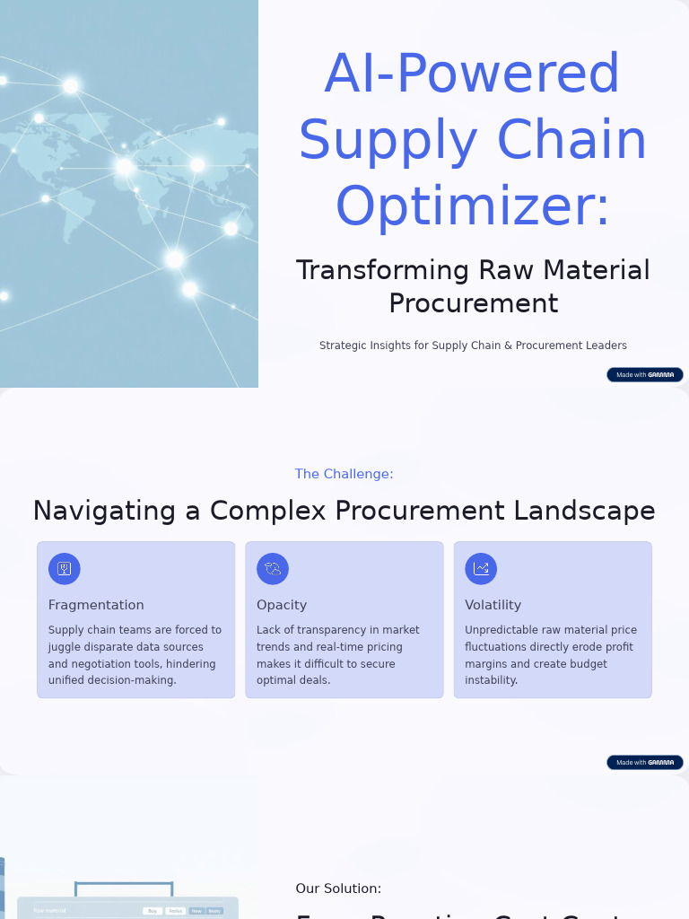 AI Powered Supply Chain Optimizer (1) | PDF | Supply Chain | Enterprise ...