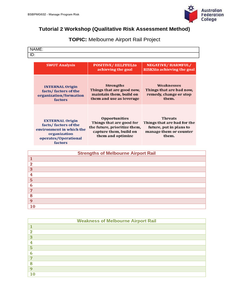 Melbourne Airport Rail Risk Assessment | PDF