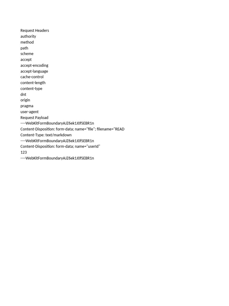 HTTP Request Headers and Payloads | PDF