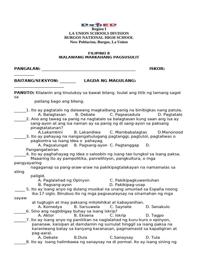 FIL.-8-2nd-QUARTER-2022-2023-FINAL | PDF