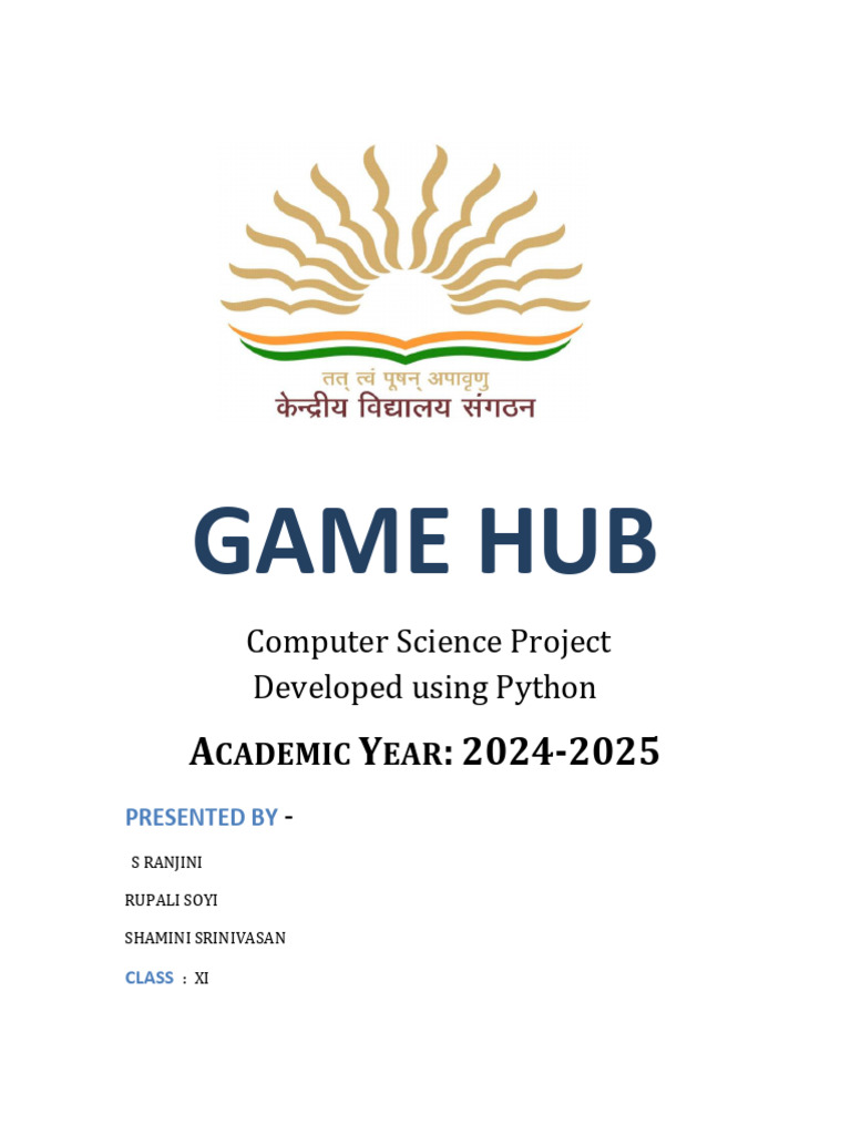 Python Game Hub Project Overview | PDF | Encryption | Cryptography