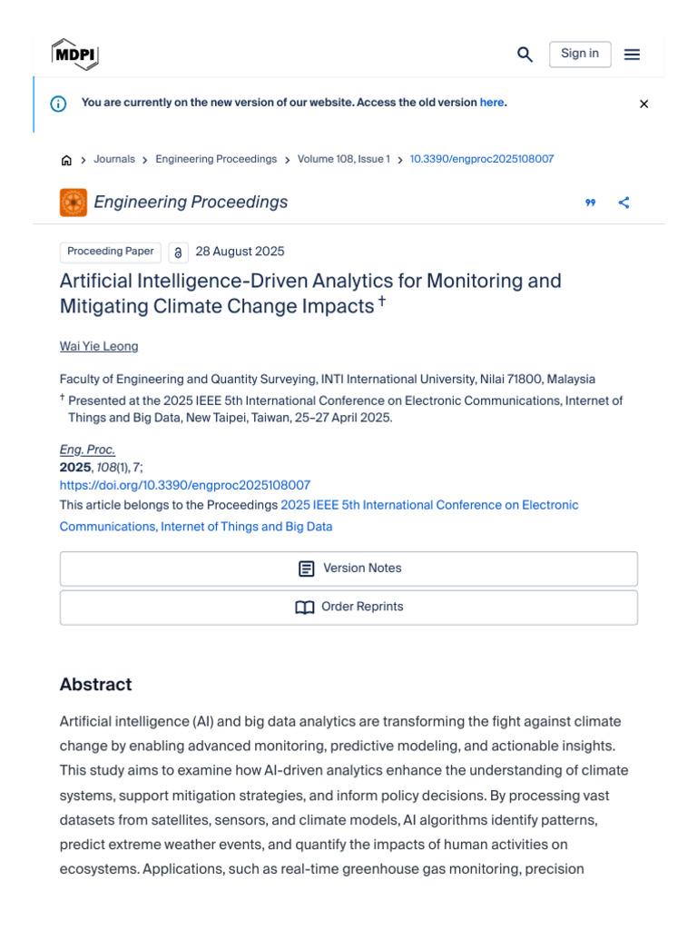 AI Analytics for Climate Change Mitigation | PDF | Intelligence (AI ...