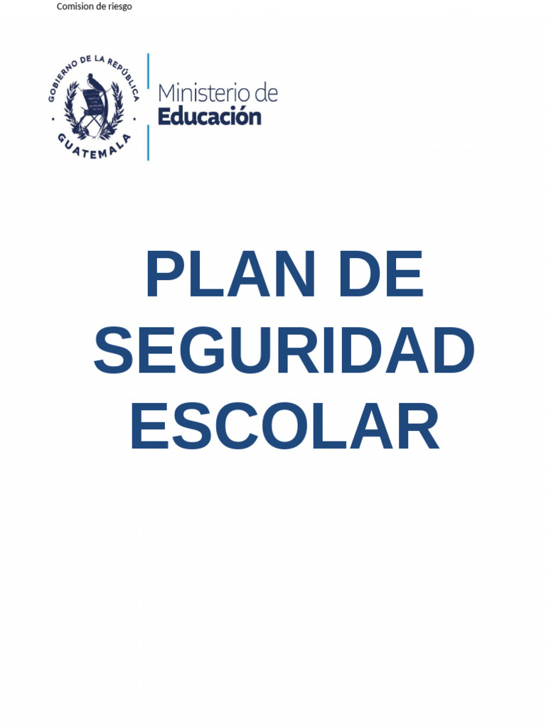 Plan de Seguridad Escolar 2025 Retalhuleu | PDF | Valores | Comunidad