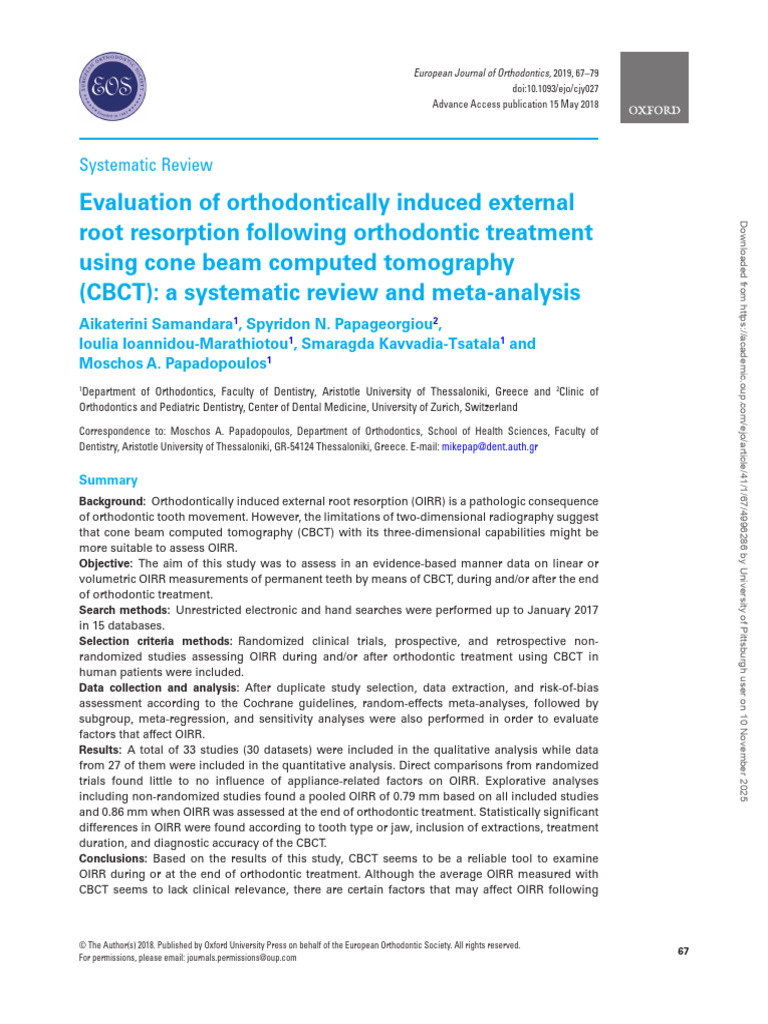 cjy027 | PDF | Systematic Review | Dentistry Branches