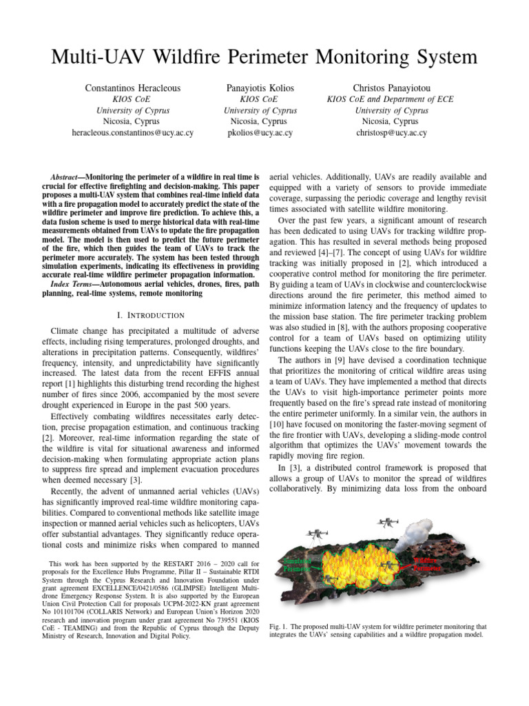 Multi-UAV Wildfire Monitoring System | PDF | Unmanned Aerial Vehicle ...