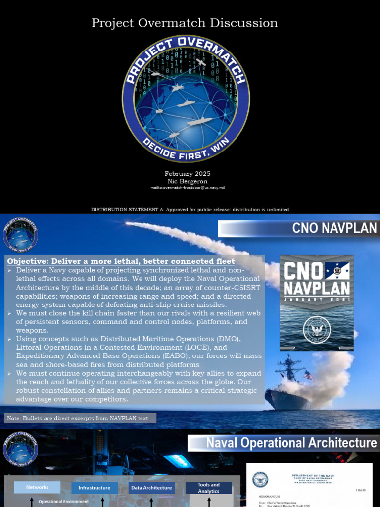Naval Operational Architecture Overview | PDF | Automation | Artificial ...