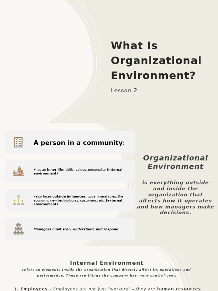 Understanding Organizational Environment Factors | PDF | Corporate ...