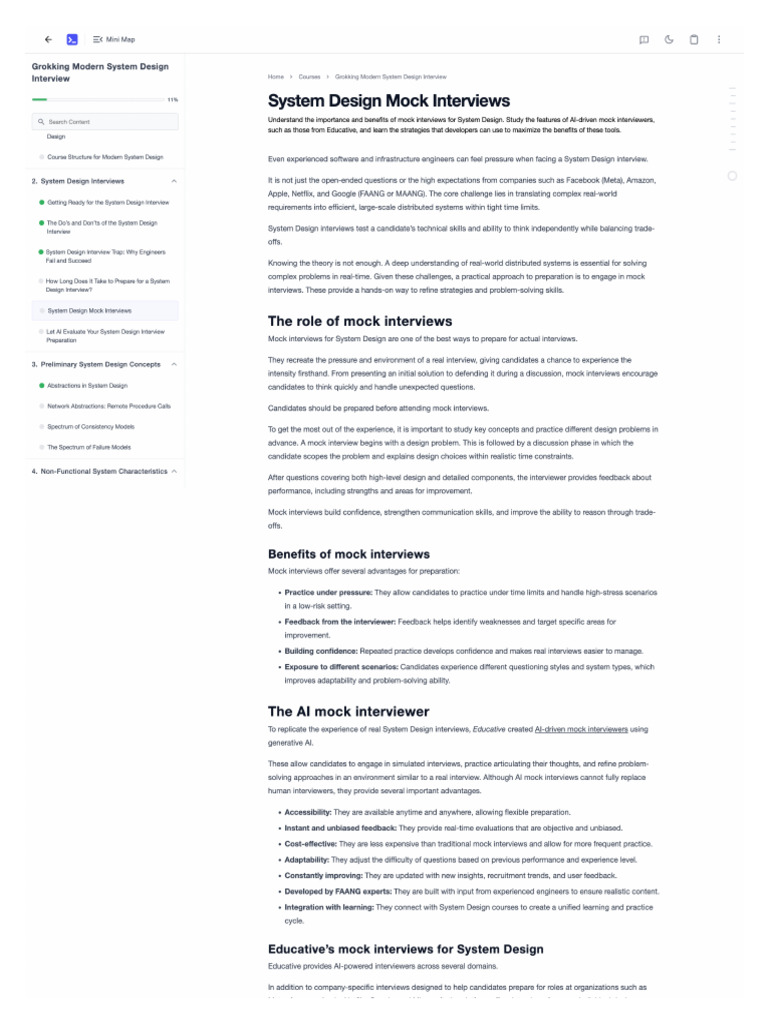 5) System Design Mock Interviews | PDF