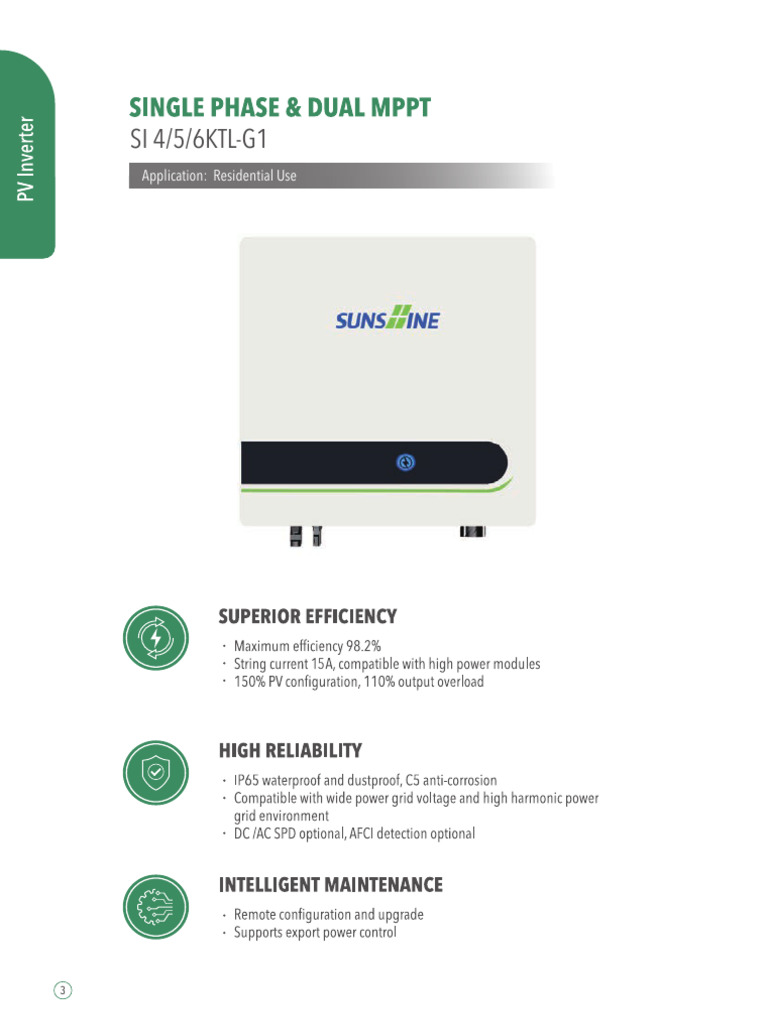 Sunshine 4 5 6KW Inverter | PDF