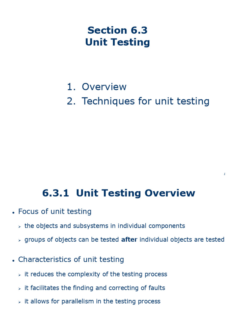 S6.3.UnitTest | PDF | Unit Testing | Theoretical Computer Science