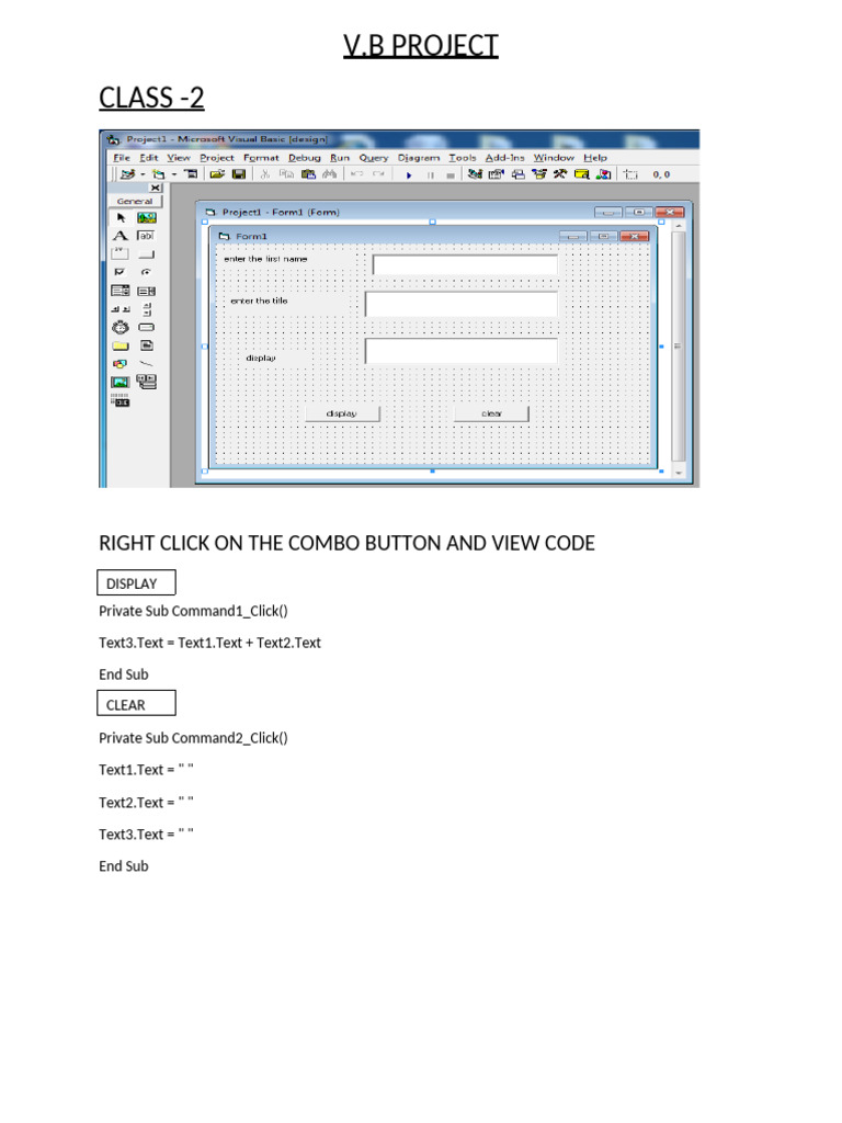 Visual Basic Project Code Examples | PDF | Software | Computing