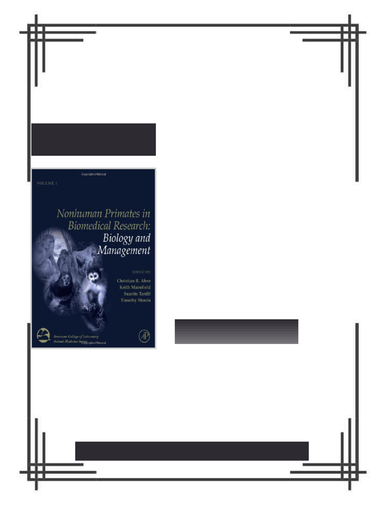 Nonhuman Primates in Biomedical Research Volume 1 Second Edition ...