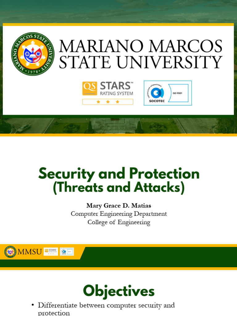 Security and Protection Threats and Attacks | PDF | Computer Virus ...