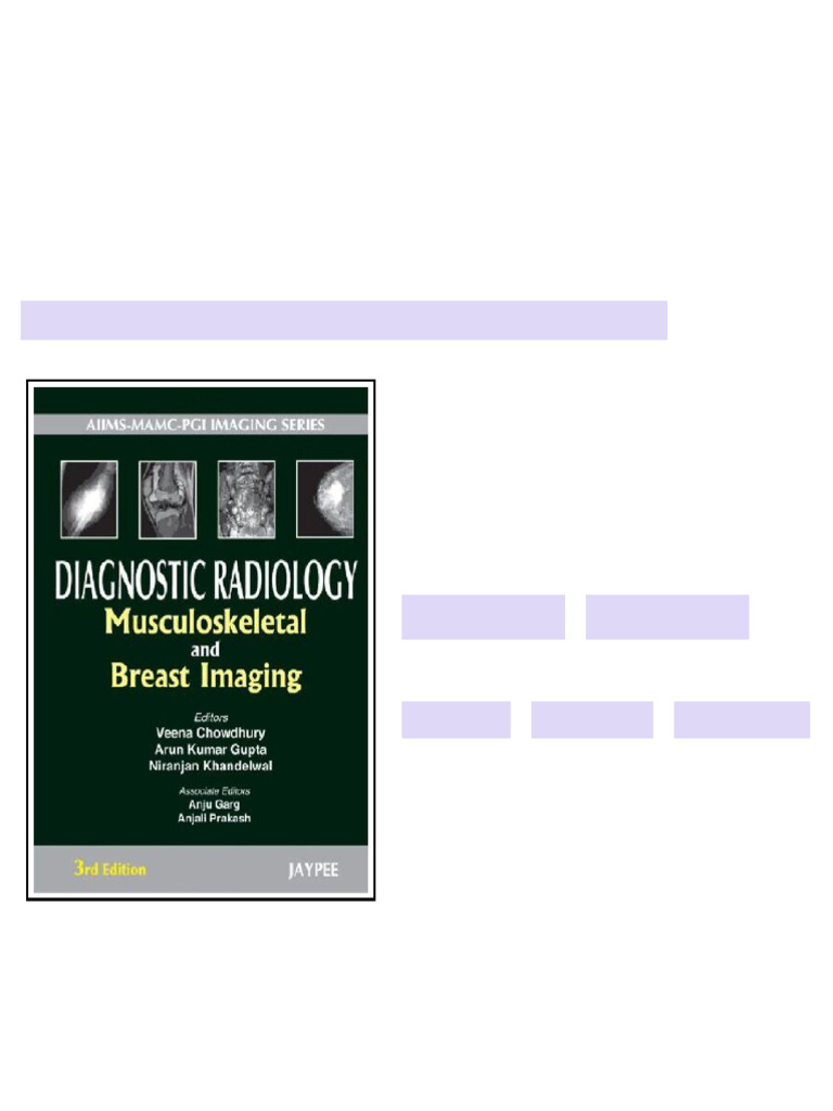 Diagnostic Radiology Musculoskeletal and Breast Imaging 3rd Revised ...