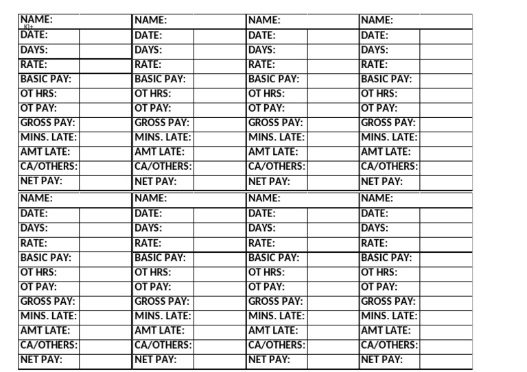 Employee Payroll Summary Template | PDF