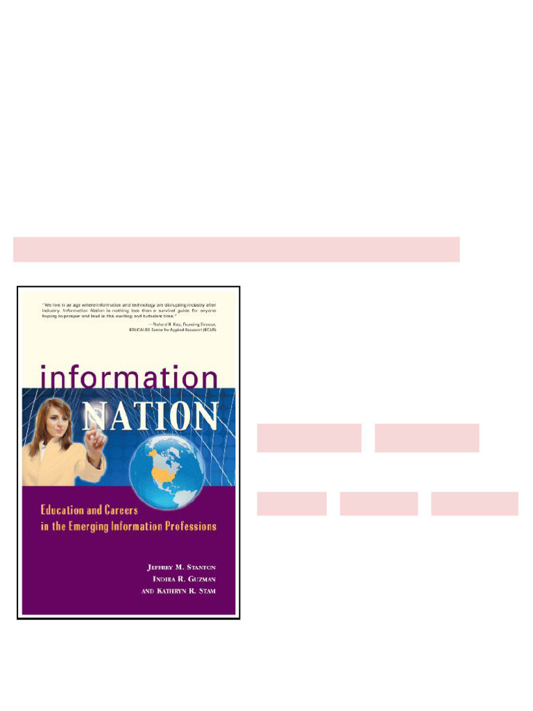 (Ebook) Information nation: education and careers in the emerging ...