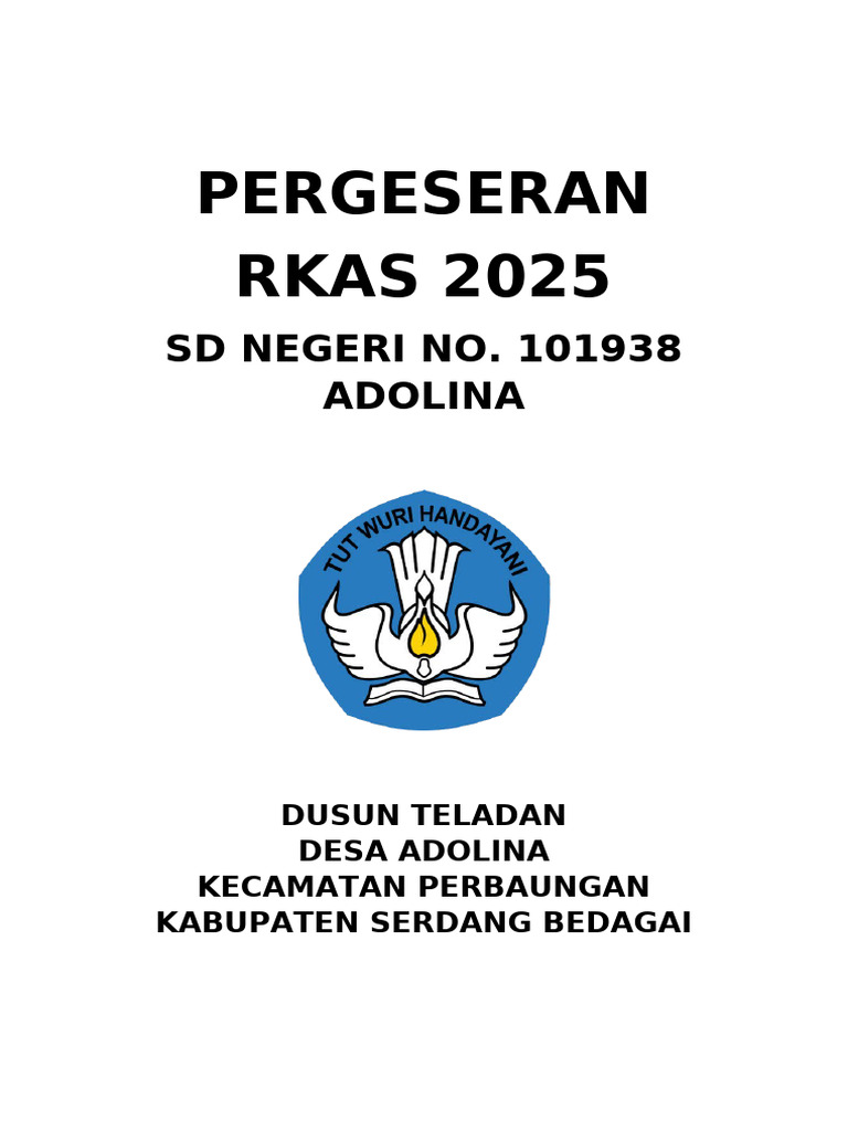 Permohonan Pengesahan RKAS 2025 SD Adolina | PDF